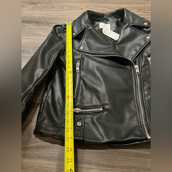 NWT H&M COATED BIKER JACKET - Picture 7 of 12